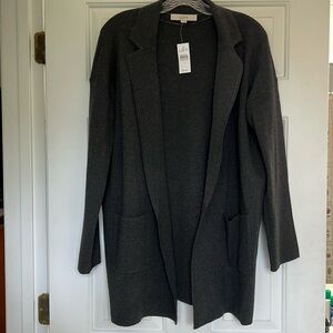 Front open sweater blazer